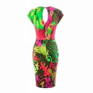Alberta Ferretti Floral Tropical Print Dress 4